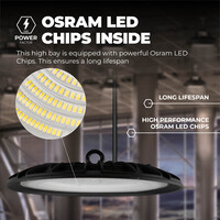 Ledvion LED Hallenstrahler 150W - Osram LED - 90° - 110Lm/W - 6000K - IP65 - 2 Jahre Garantie