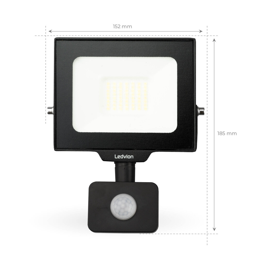 Ledvion Osram LED Fluter mit Sensor 30W – 3600 Lumen – 4000K