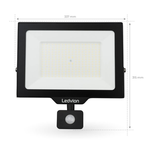 Ledvion Osram LED Fluter mit Sensor 150W – 18.000 Lumen – 4000K