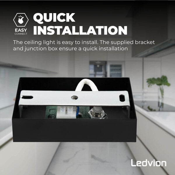 Ledvion LED Deckenstrahler Schwarz - Neigbar - GU10-Fassung