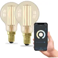 Calex 2x Calex Smart LED Filament Lampe - Dimmbar - E14 - 7W - 1800K-3000K