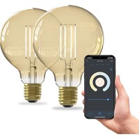 Smart E27 LED-Lampe Filament Ø125 - 5W - 1800K-5000K - 300 Lumen 