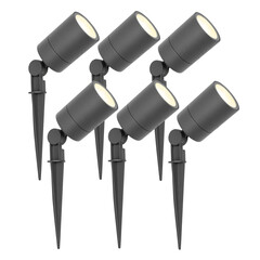 6x LED Gartenstrahler - IP65 - 5W - 2700K - 1M Kabel - Anthrazit