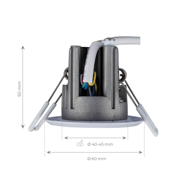 Ledvion LED Notleuchte Spot - inkl. Batterie - 3.5W - 6500K - Deckenmontage