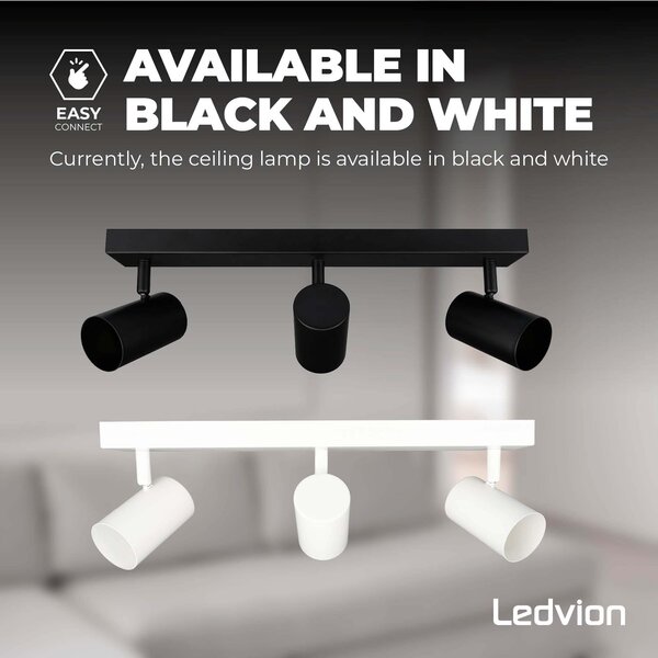 Ledvion LED Deckenstrahler Weiß Trio - 5W - 2700K - Neigbar