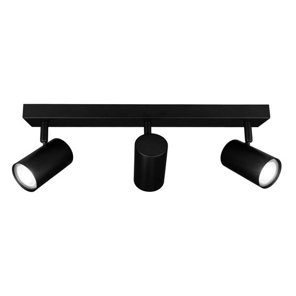 Ledvion LED Deckenstrahler Schwarz Trio - 3W - 6500K - Neigbar