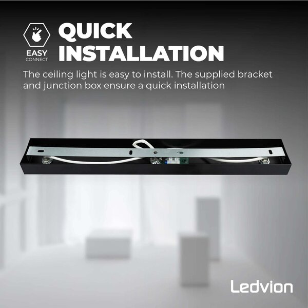Ledvion LED Deckenstrahler Schwarz Trio - 3W - 6500K - Neigbar