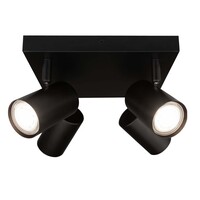 Ledvion LED Deckenstrahler Schwarz 4-licht - 3W - 4000K - Neigbar