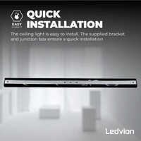 Ledvion LED Deckenstrahler Schwarz 4-licht - 5W - 4000K - Neigbar