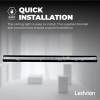 Ledvion LED Deckenstrahler Schwarz 4-licht - 3W - 6500K - Neigbar
