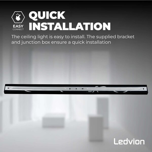 Ledvion LED Deckenstrahler Schwarz 4-licht - 3W - 6500K - Neigbar