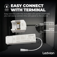 Ledvion LED Panel 60x60 - UGR <19 - 24W - 210 Lm/W - 4000K - 5 Jahre Garantie - Energieeffizienzklasse A - GS-geprüft