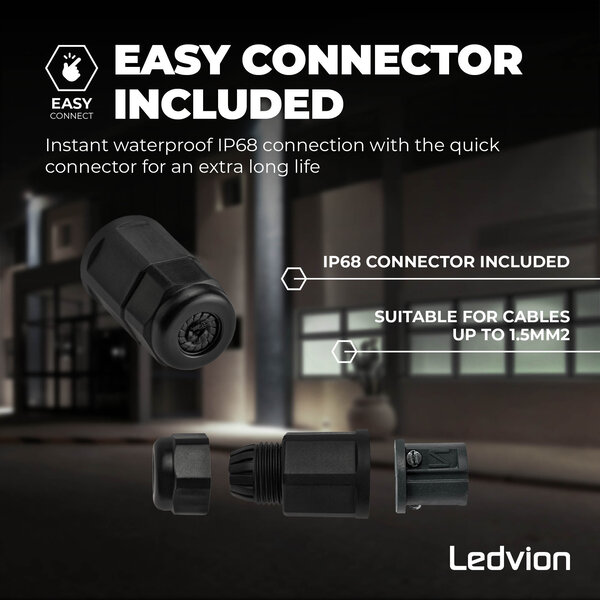 Ledvion Osram LED Fluter mit Sensor 150W – 6500K - Schnellanschluss