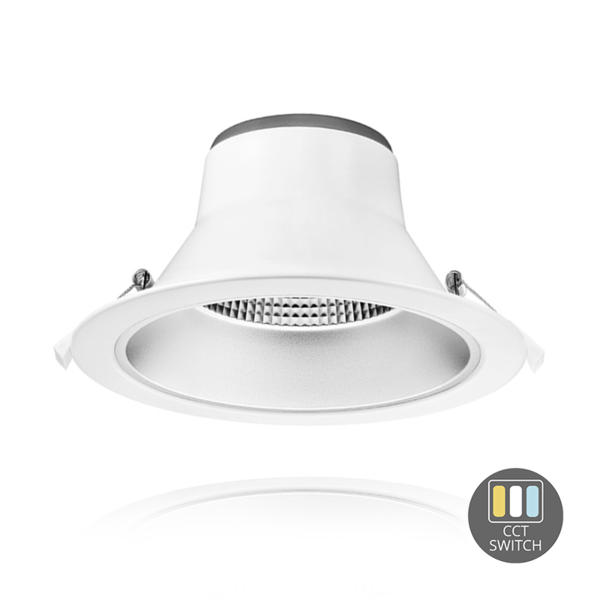 Beleuchtungonline LED Einbauleuchte mit Reflektor - 15W - Ø145 mm - CCT-Schalter - Weiß - 5 Jahre Garantie
