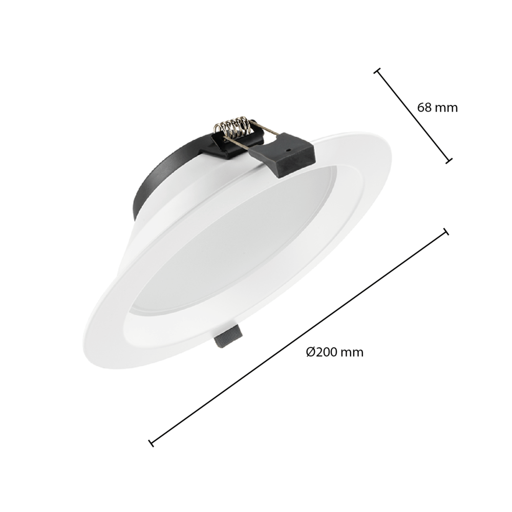 Beleuchtungonline LED Einbauleuchte - 15W - Ø170 mm - CCT-Schalter - Weiß - 5 Jahre Garantie