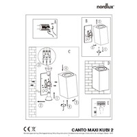 Nordlux Außenwandleuchte Beidseitig - Grau - GU10 Fassung - IP44 - Canto Maxi Kubi 2