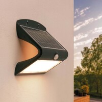 Ledvion Solar Wandleuchte mit Bewegungssensor - Schwarz - 8W - 3000K