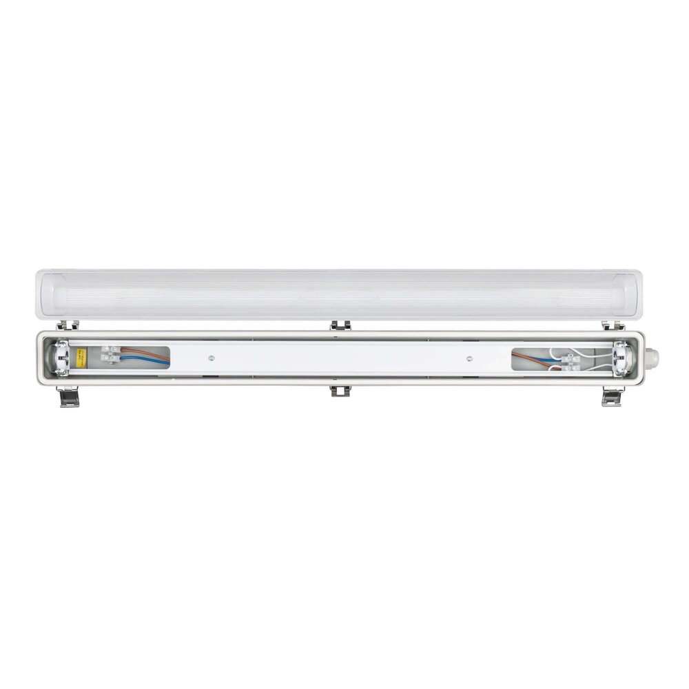 Ledvion LED Feuchtraumleuchte IP65 - 60 cm - IP65 - Verknüpfbar - Edelstahlklammern