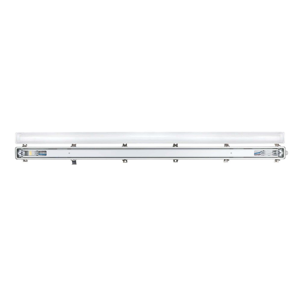 Ledvion LED Feuchtraumleuchte IP65 - 150 cm - IP65 - Verknüpfbar - Edelstahlklammern