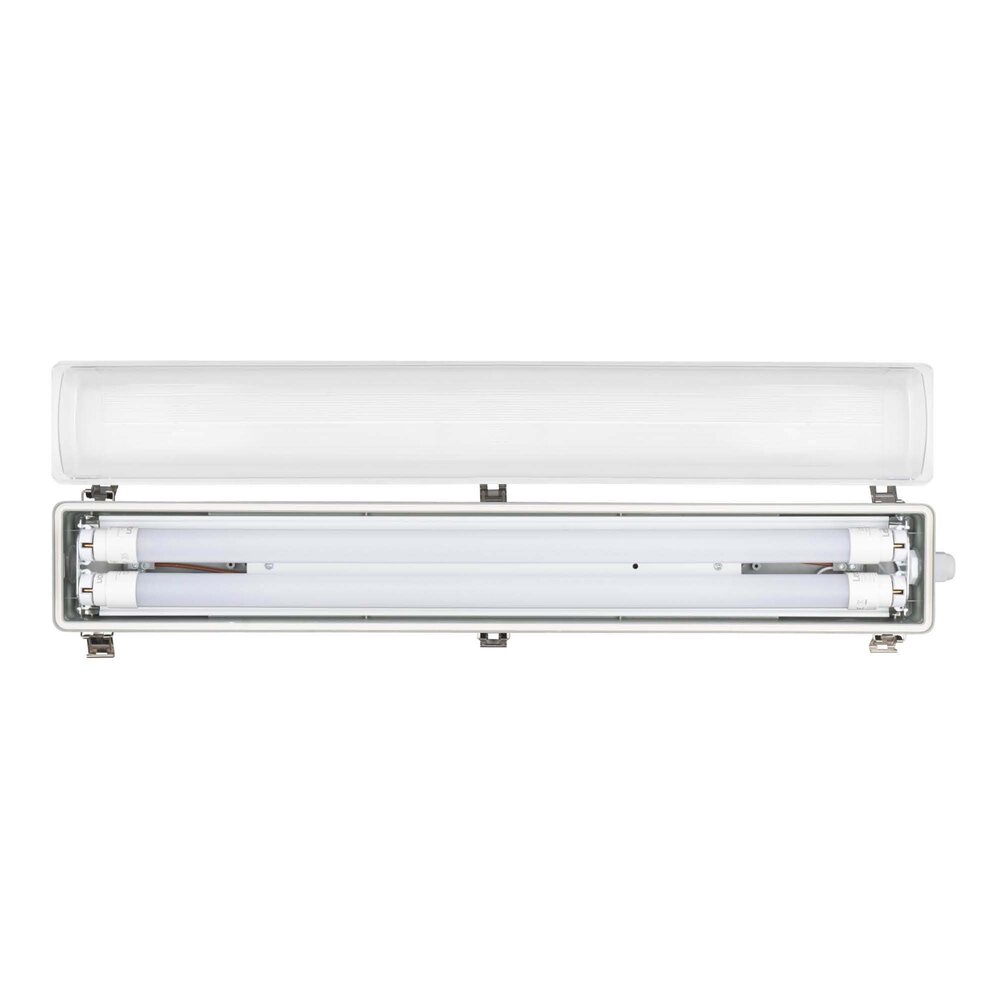 Ledvion LED Feuchtraumleuchte 60CM - 2x6.3W - 1100 Lumen - 6500K - High Efficiency - Energieetikette C - IP65 - Inkl. LED Röhre