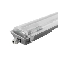 Ledvion LED Feuchtraumleuchte 120 cm für 2x LED TL Röhren - IP65 - Edelstahlklammern