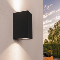 Ledvion LED Wandleuchte mit Dämmerungssensor - Beidseitig - 3W - 2700K - IP44 - Schwarz
