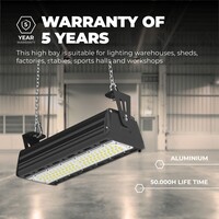 Lightexpert LED Hallenstrahler Linear Industrial 50W - 150lm/W - IP65 - 4000K - Dimmbar - 5 Jahre Garantie