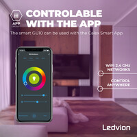 Ledvion Smart LED Aufbaustrahler - Quadratisch - Schwarz - 4,9W - RGB+CCT - Kippbar - IP20