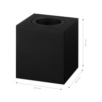 Ledvion Smart LED Aufbaustrahler - Quadratisch - Schwarz - 4,9W - RGB+CCT - Kippbar - IP20