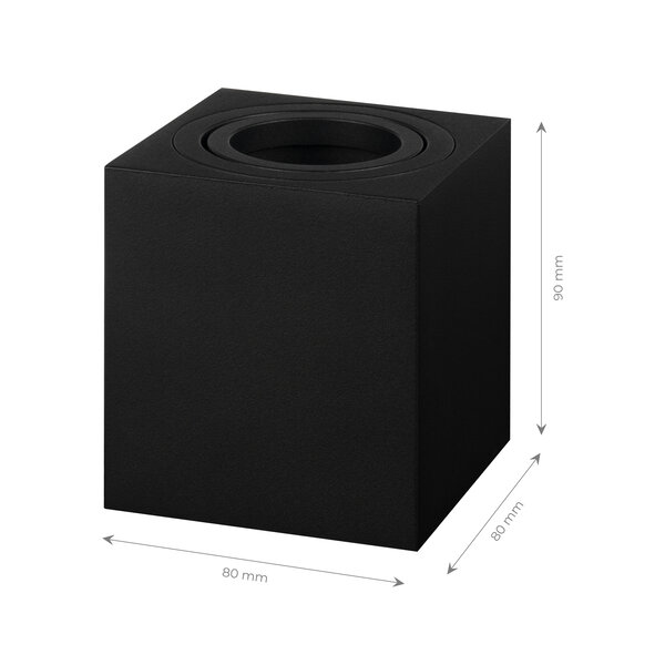 Ledvion Smart LED Aufbaustrahler - Quadratisch - Schwarz - 4,9W - RGB+CCT - Kippbar - IP20