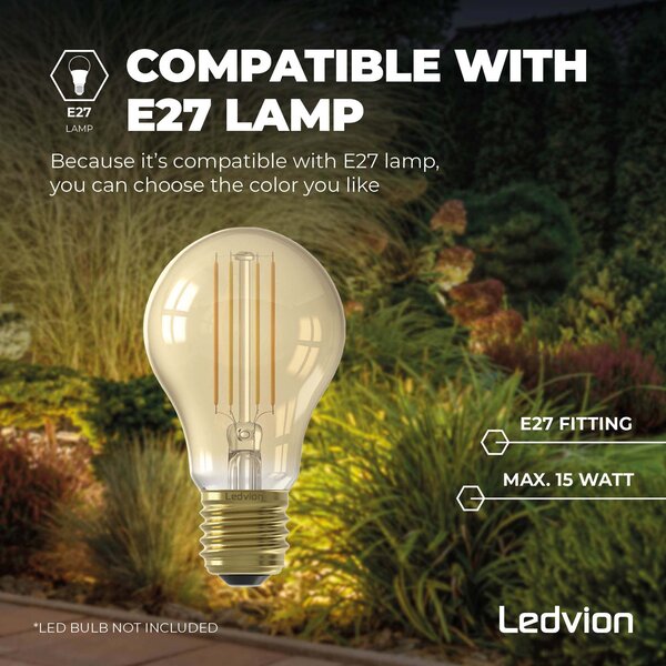 Ledvion LED Sockelleuchten - E27 Fassung - IP44