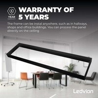 Ledvion LED Panel Aufbau - 120x30 - Aluminium - Schwarz