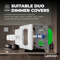 Ledvion LED Doppeldimmer 2x 3-100 Watt - 220-240V - Phasenabschnitt - Universal - Komplett