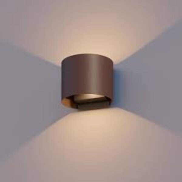 Calex Calex LED Wandleuchte Außen - Beidseitig - 7W - 3000K - IP54 - Rost