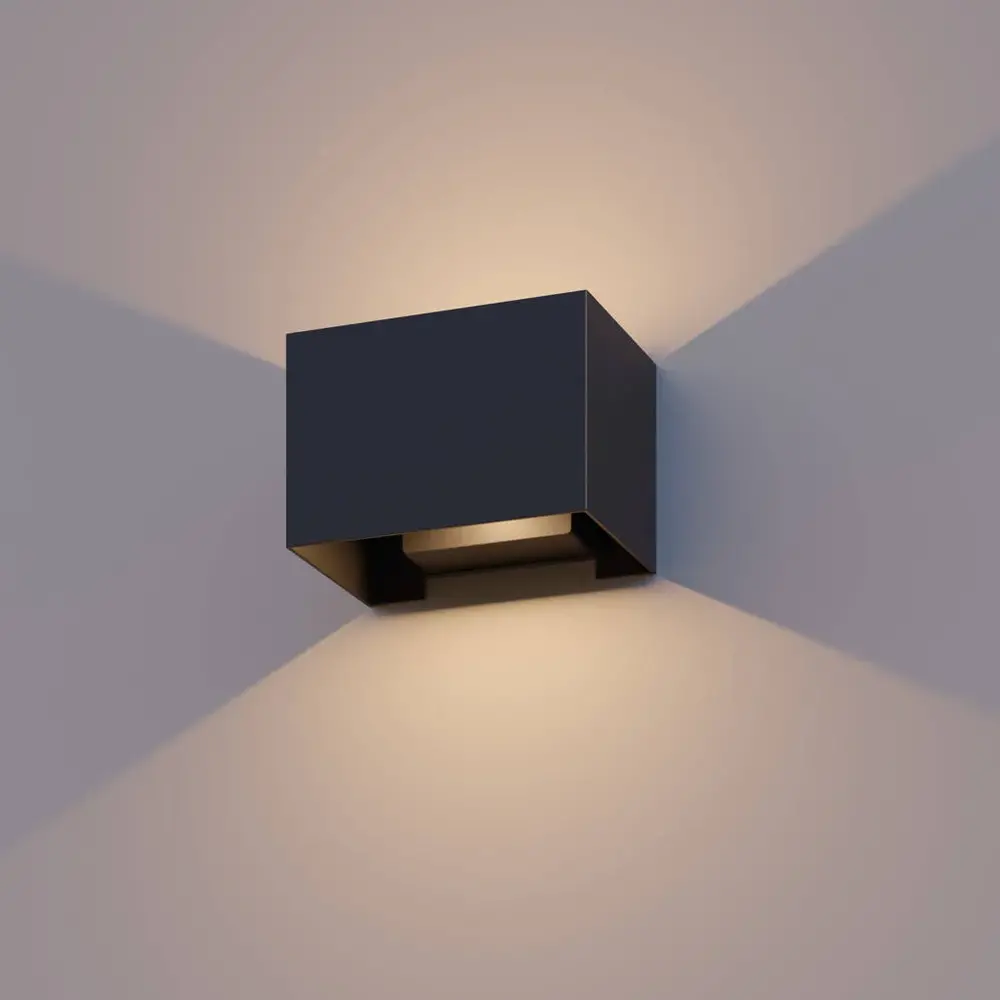 Calex Calex LED Wandleuchte Außen - Beidseitig - 7W - 3000K - IP54 - Schwarz