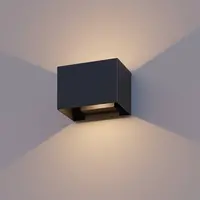 Calex Calex LED Wandleuchte Außen - Beidseitig - 7W - 3000K - IP54 - Schwarz