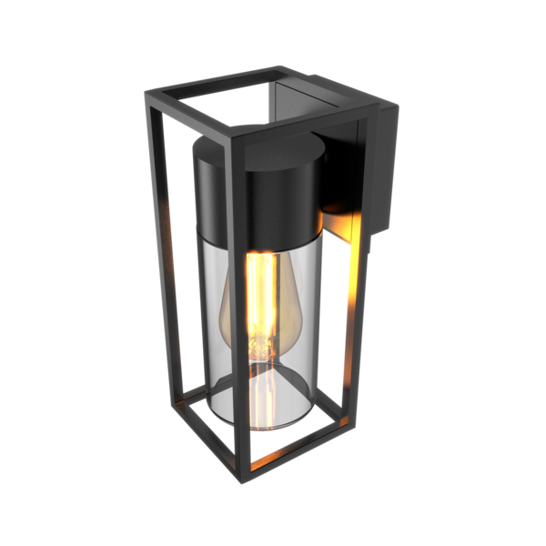 Calex Calex LED Wandleuchte Außen - E27-Fassung - IP44 - Schwarz