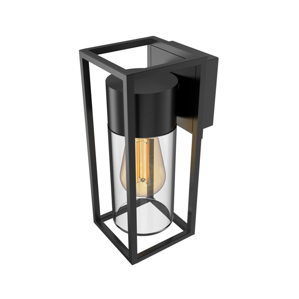 Calex Calex LED Wandleuchte Außen - E27-Fassung - IP44 - Schwarz