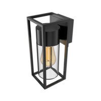 Calex Calex LED Wandleuchte Außen - E27-Fassung - IP44 - Schwarz