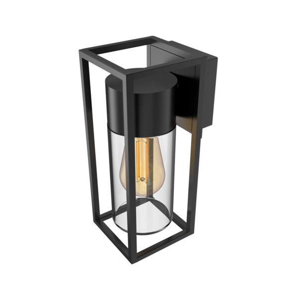 Calex Calex LED Wandleuchte Außen - E27-Fassung - IP44 - Schwarz