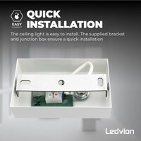 Ledvion LED Deckenstrahler Weiß - 3W - 2700K - Neigbar