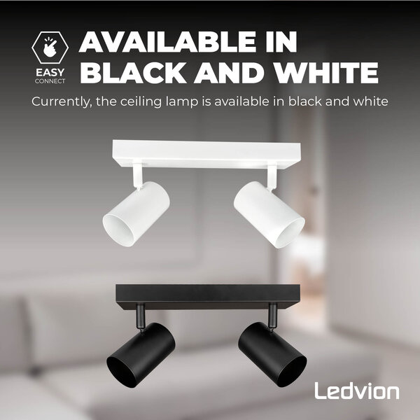 Ledvion LED Deckenstrahler Weiß Duo - 3W - 4000K - Neigbar