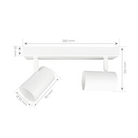 Ledvion LED Deckenstrahler Weiß Duo - 3W - 4000K - Neigbar