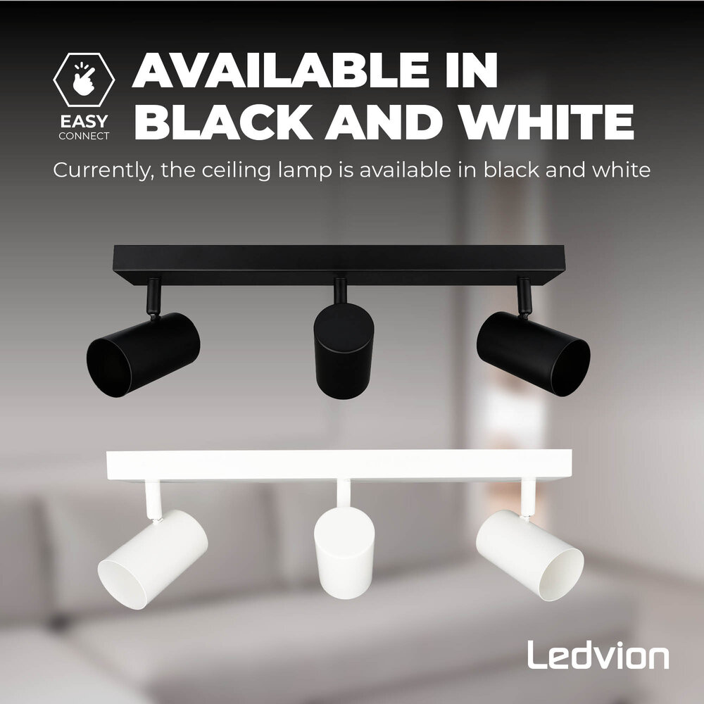 Ledvion LED Deckenstrahler Weiß Trio - 3W - 6500K - Neigbar