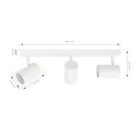 Ledvion LED Deckenstrahler Weiß Trio - 3W - 6500K - Neigbar
