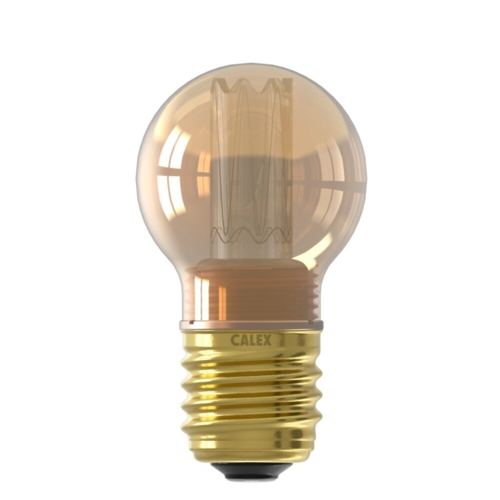 Calex Calex Crown LED Glasfaser Lampe - E27 - 2.3W - Gold - Dimmbar