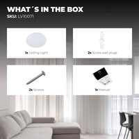 Ledvion Deckenleuchte - 12W - 3000K - 1200 Lumen - Ø21 CM