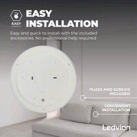 Ledvion Deckenleuchte - 18W - 3000K - 1800 Lumen - Ø24 CM
