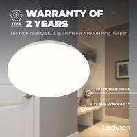 Ledvion Deckenleuchte - 18W - 3000K - 1800 Lumen - Ø25,5 CM