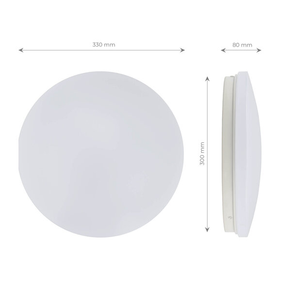 Ledvion Deckenleuchte - 18W - 3000K - 1800 Lumen - Ø25,5 CM